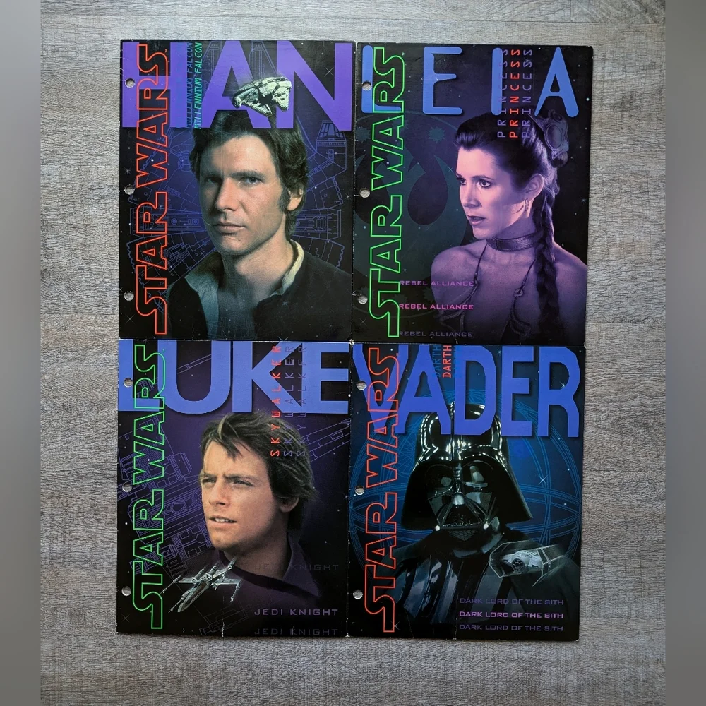 1996 Star Wars 4 Piece Mead Portfolio Folders Vintage